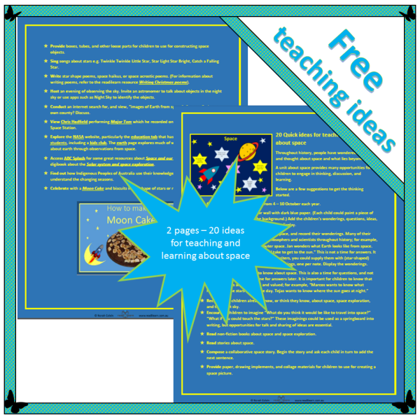 20 quick ideas for learning about space – readilearn
