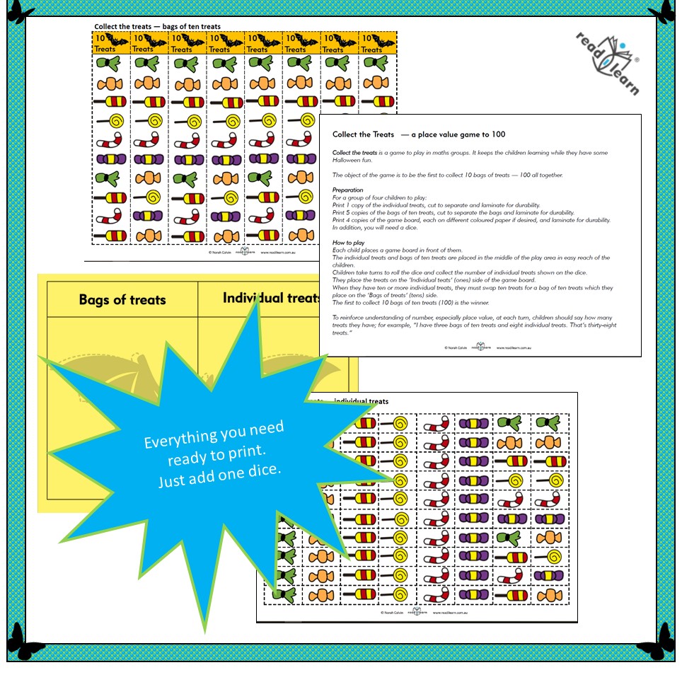 Collect the treats — a place value game for Halloween – readilearn