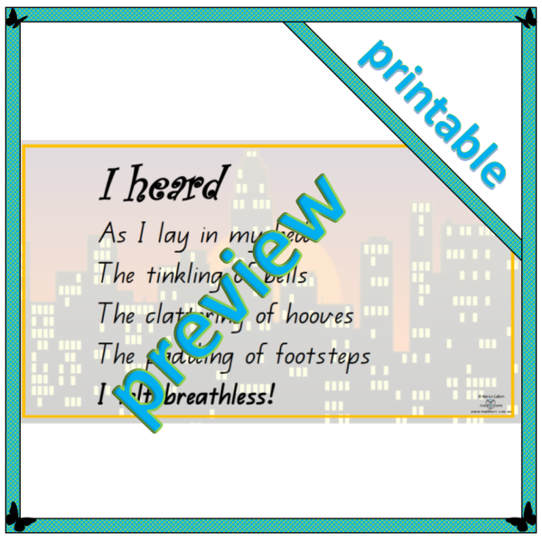 Poem I heard as I lay in my bed readilearn