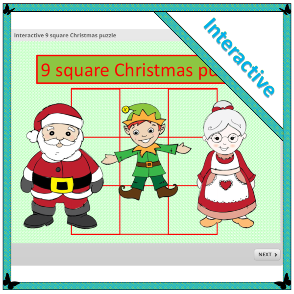 9 Square Box Riddle Interactive 9 square Christmas puzzle – readilearn