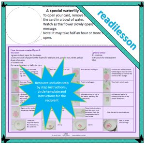 waterlilies are a different type of card to give and fun to make