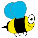 a cute bee ready to learn